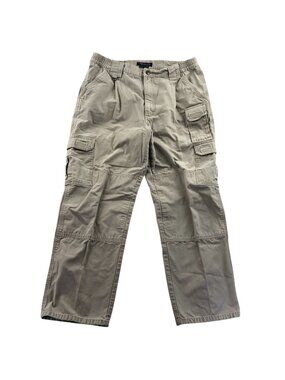 5.11 Tactical Men Cargo Pants 33x28 Measured Khaki Workwear Straight Utility Tan